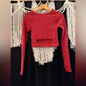 FP Movement by Free People Crimson Long Sleeve Top